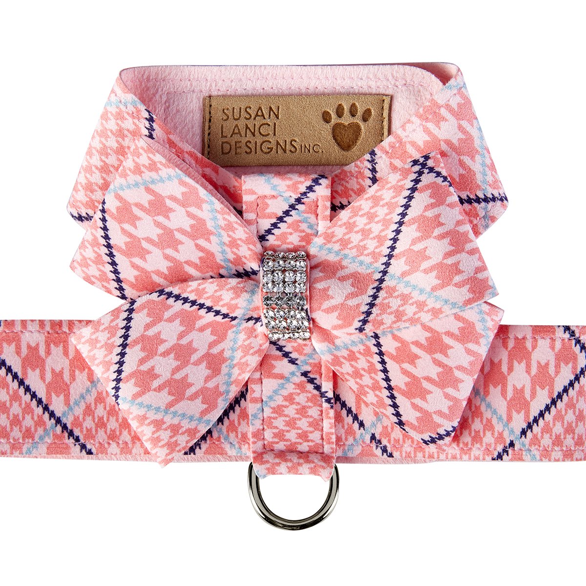 PeachesNCream Glen Houndstooth Nouveau Bow Tinkie Harness