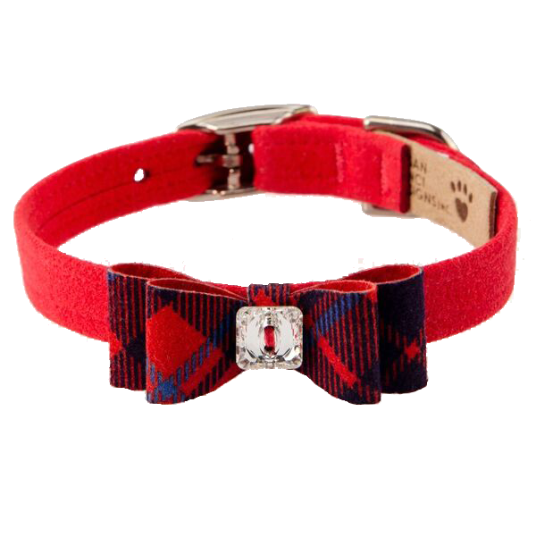 Scotty Chestnut Plaid Big Bow Collar
