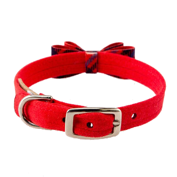 Scotty Chestnut Plaid Big Bow Collar