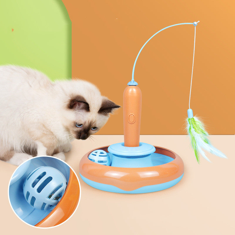 Cat Toy With Feather For Self-play