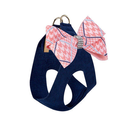 PeachesNCream Glen Houndstooth Nouveau Bow Step In Harness