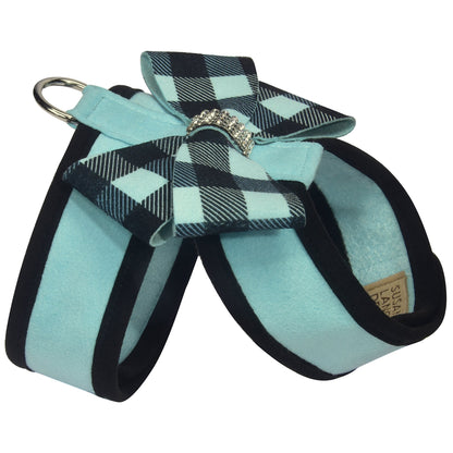 Tiffi Gingham Nouveau Bow Tinkie Harness with Black Trim