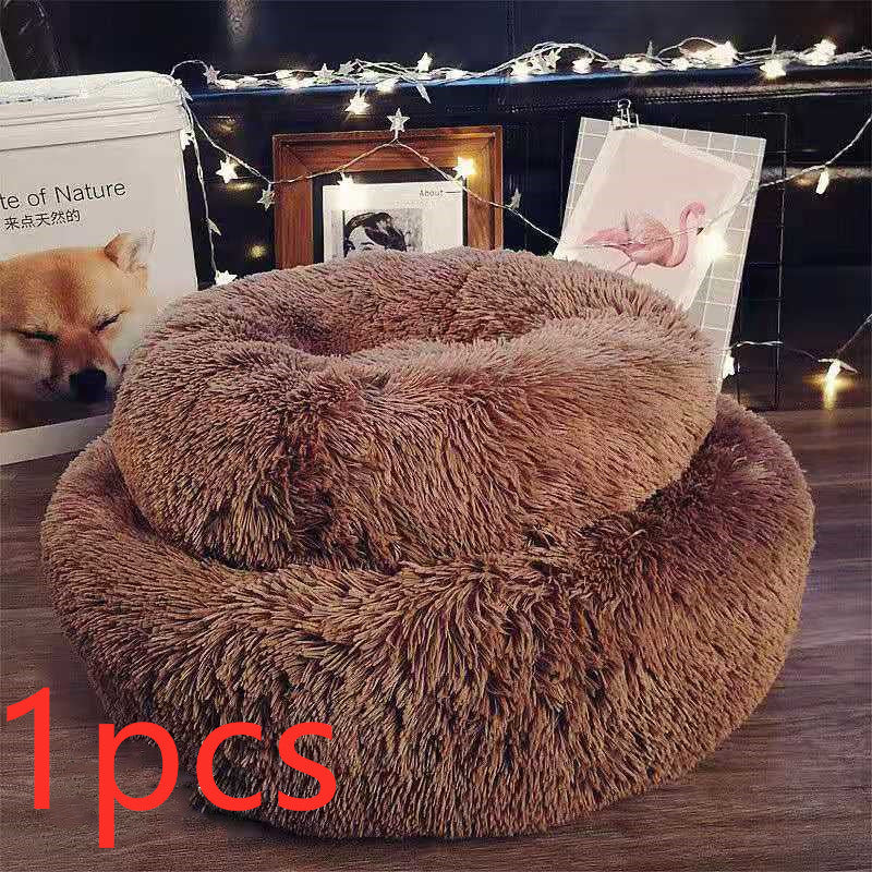 Round Plush Pet Bed