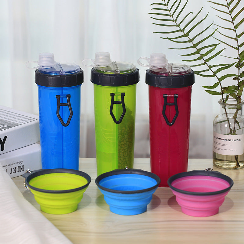 Pet portable water and food cup