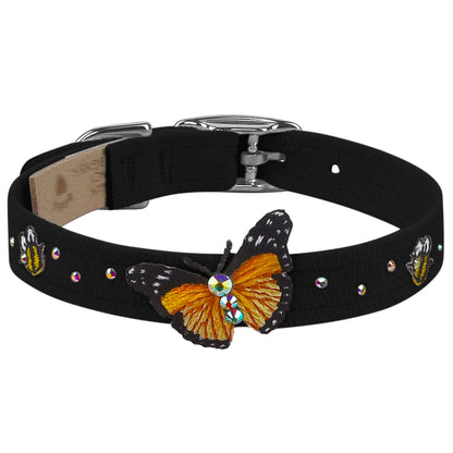 Embroidered Butterfly & Bees Collar