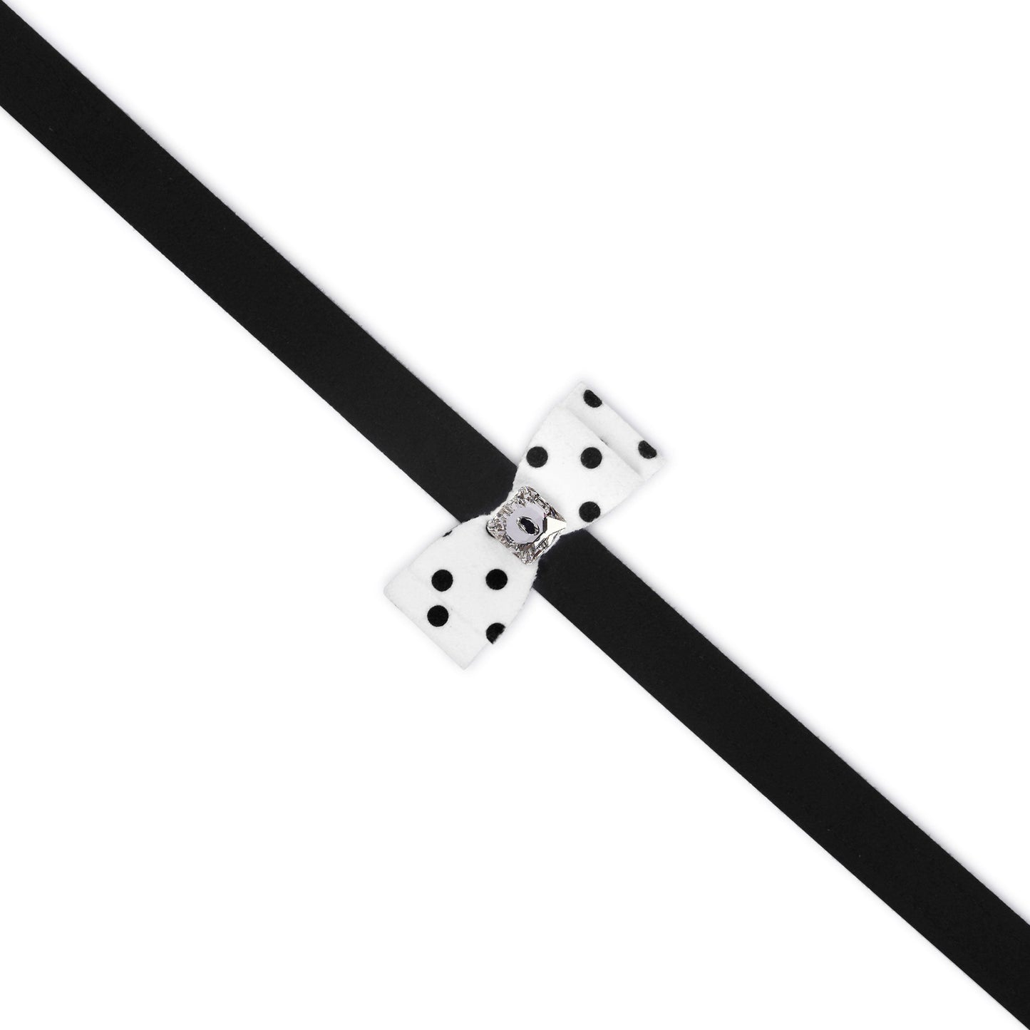 Black & White Polka Dot Big Bow Leash