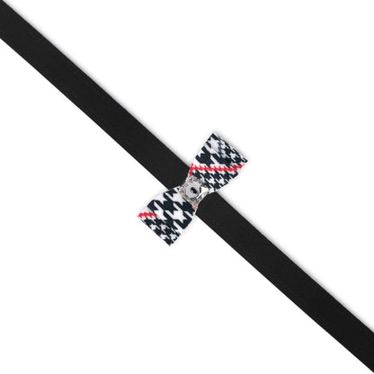 Classic Glen Houndstooth Big Bow Leash