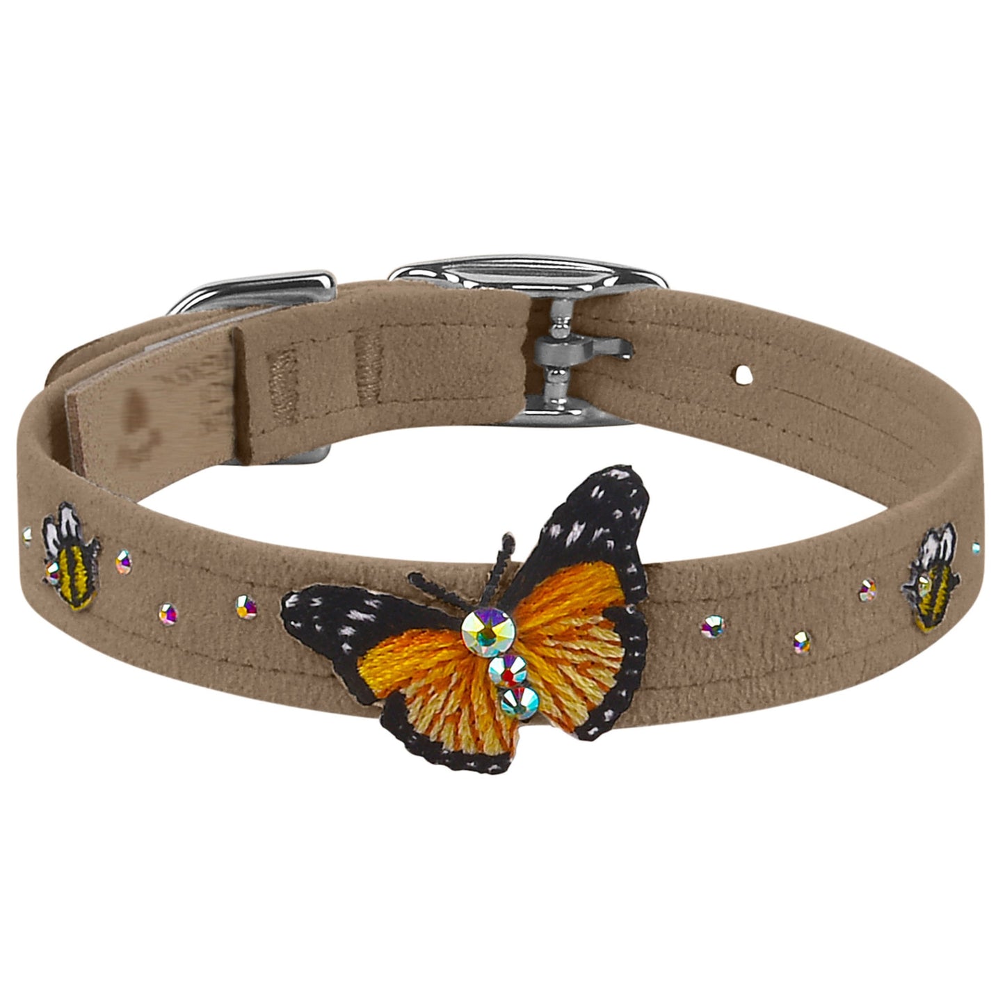 Embroidered Butterfly & Bees Collar