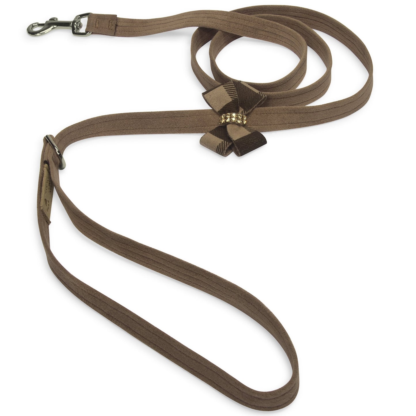 Fawn Gingham Nouveau Bow Leash