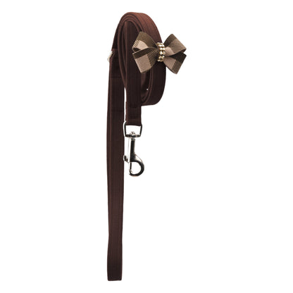 Fawn Gingham Nouveau Bow Leash