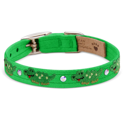 Embroidered Alligators Collar