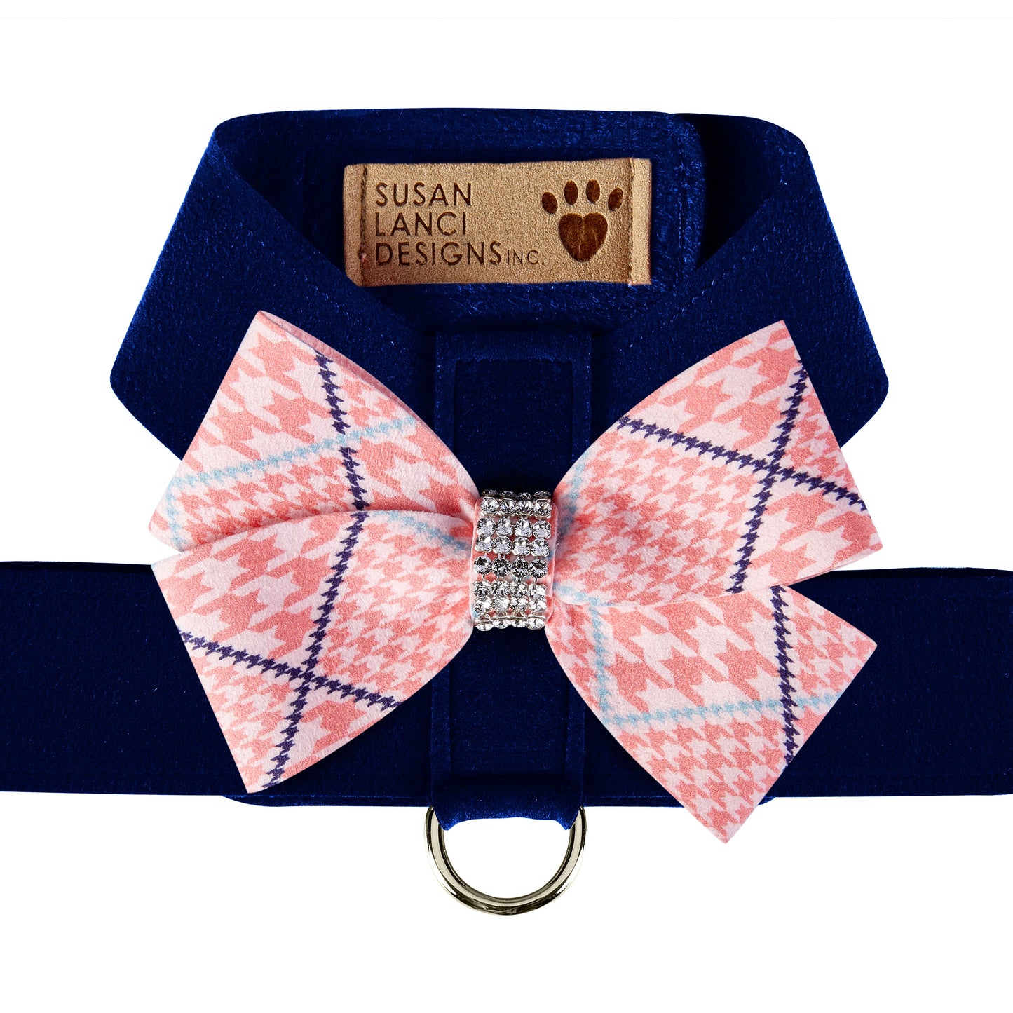 PeachesNCream Glen Houndstooth Nouveau Bow Tinkie Harness