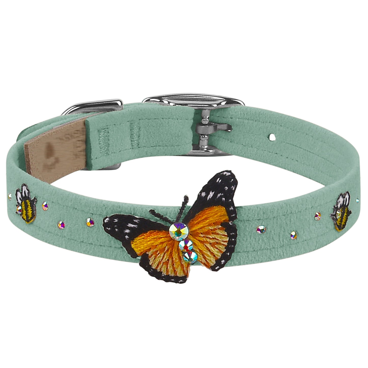 Embroidered Butterfly & Bees Collar