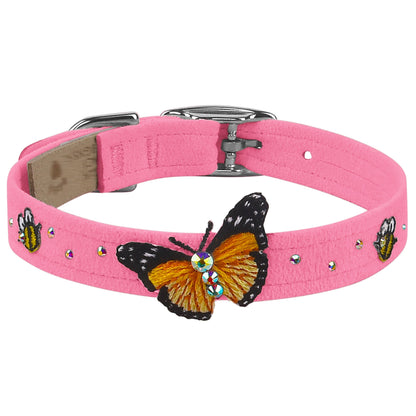 Embroidered Butterfly & Bees Collar