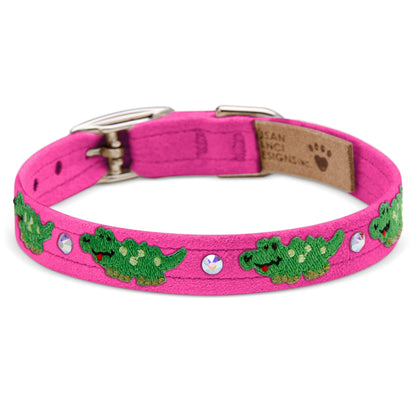 Embroidered Alligators Collar