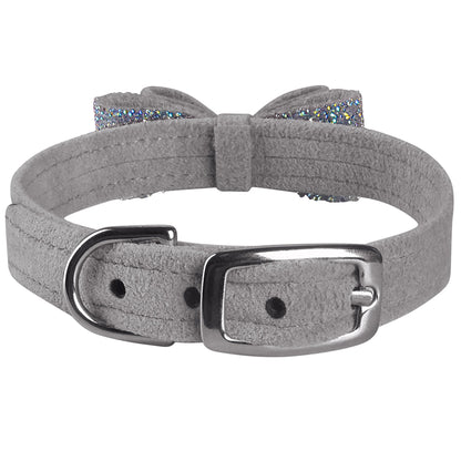 Aurora Borealis Crystal Stellar Big Bow Collar