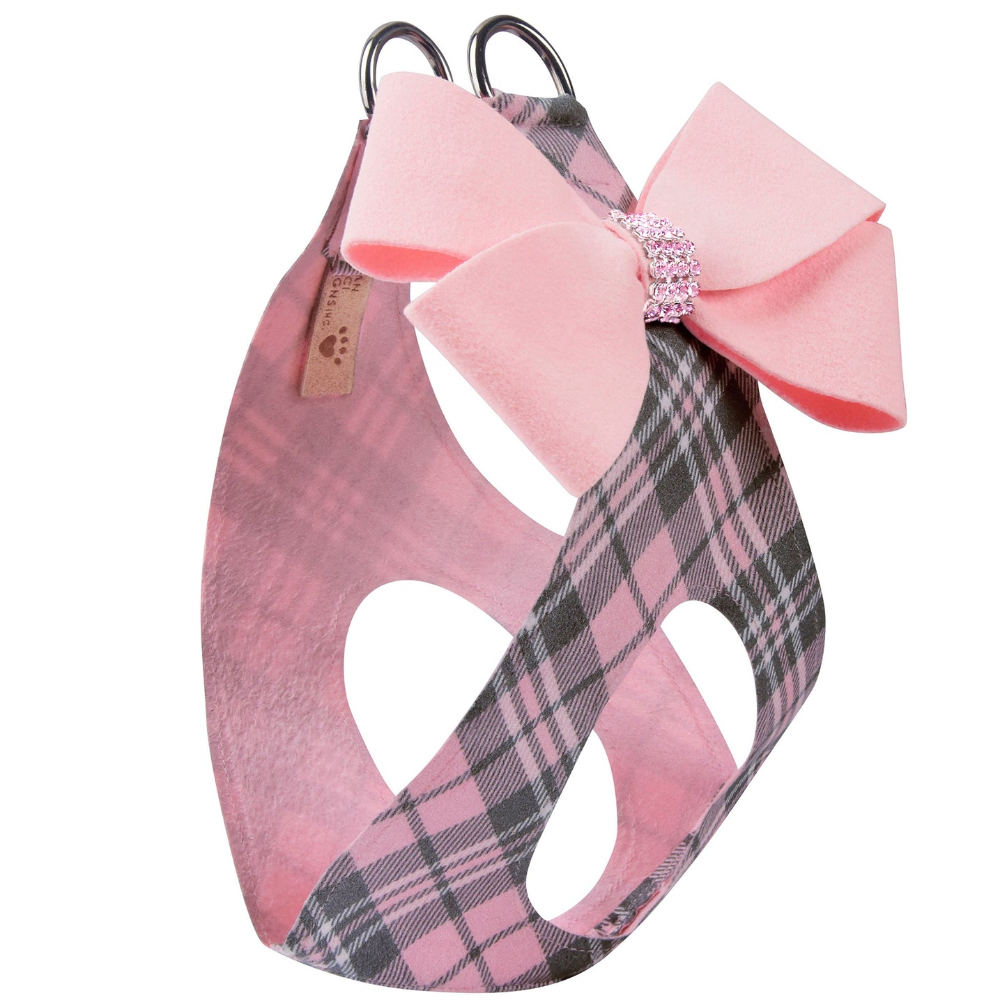 Puppy Pink Nouveau Bow with Pink Giltmore Step In Harness