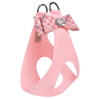 PeachesNCream Glen Houndstooth Big Bow Step In Harness