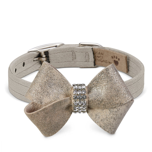 Champagne Glitzerati Nouveau Bow Collar
