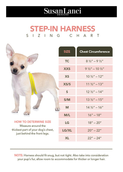PeachesNCream Glen Houndstooth Big Bow Step In Harness