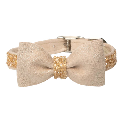 Gold Puparoxy Champagne Glitzerati Bow Tie 1/2" Collar