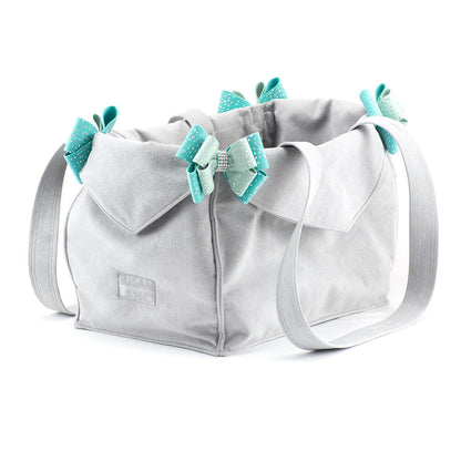 Mint & Bimini Blue Double Nouveau Bow Luxury Carrier